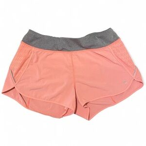 Athleta Coral Athletic Shorts with Gray Waistband